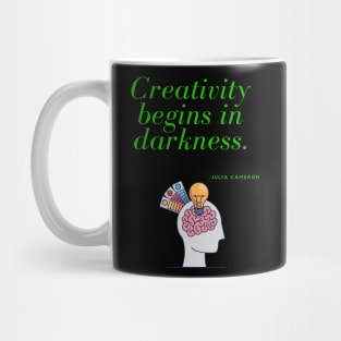 Creativity begins in darkness Mug